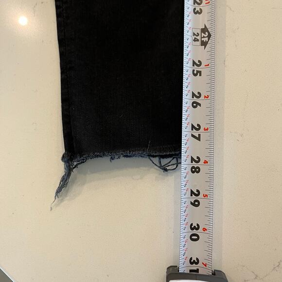 Mother Looker Ankle Fray Black Jeans in‎ Guilty As Sin Size 26 - Picture 12 of 13